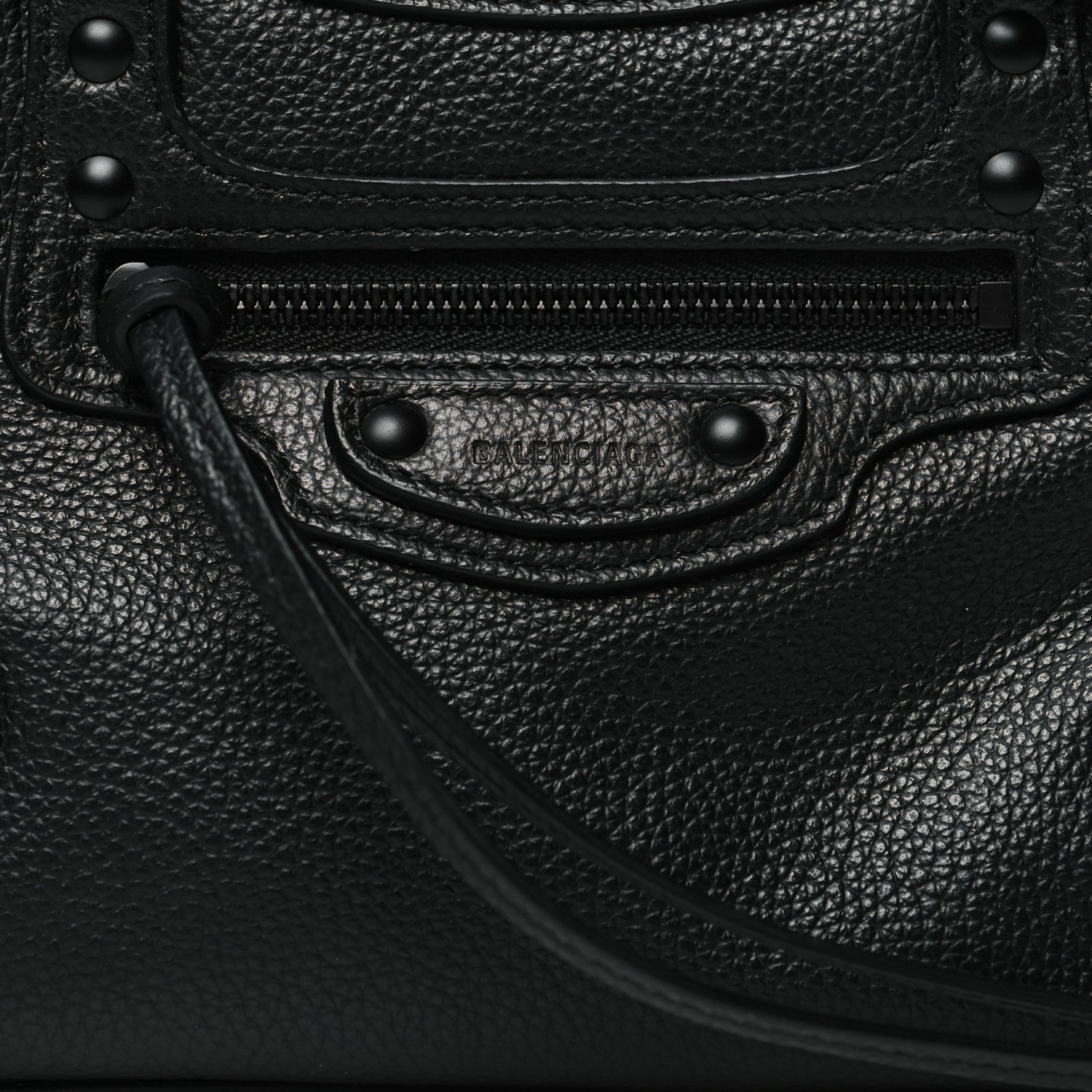 Balenciaga Grained Calfskin Neo Classic Black Hardware Mini City Black 7 of 9