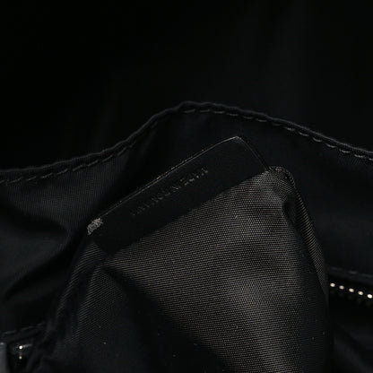 Burberry Calfskin Logo Embossed Backpack Charcoal Grey 7 of 9