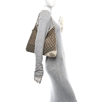Gucci Monogram Medium New Britt Hobo Off White 2 of 10