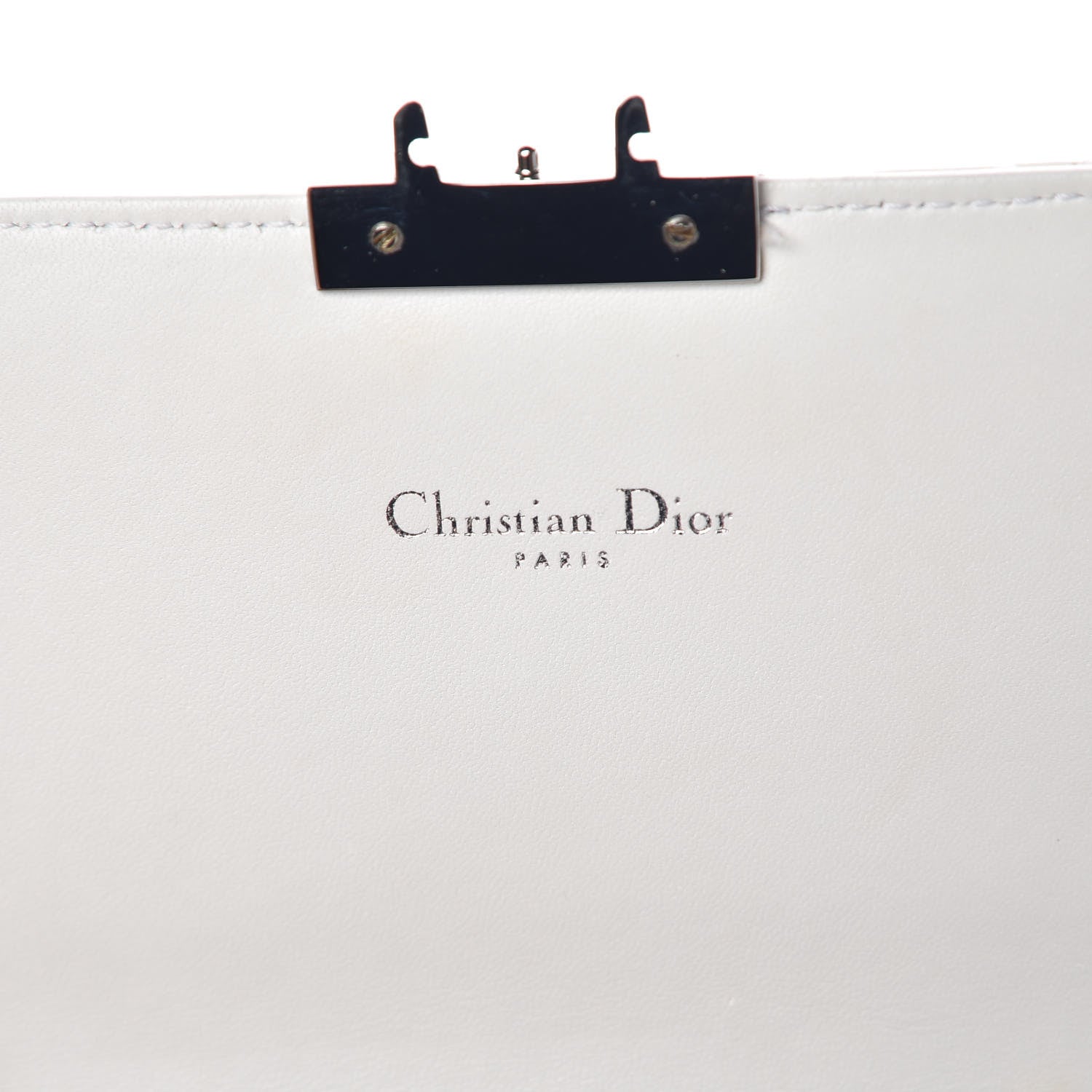 Christian Dior Lambskin Cannage Miss Dior Promenade Pouch White 6 of 7