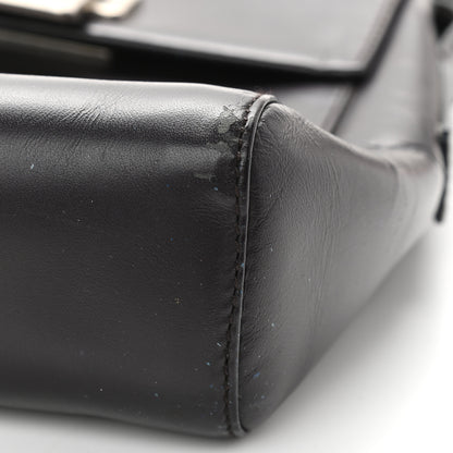 Prada Soft Calfskin Flap Crossbody Bag Black 9 of 10