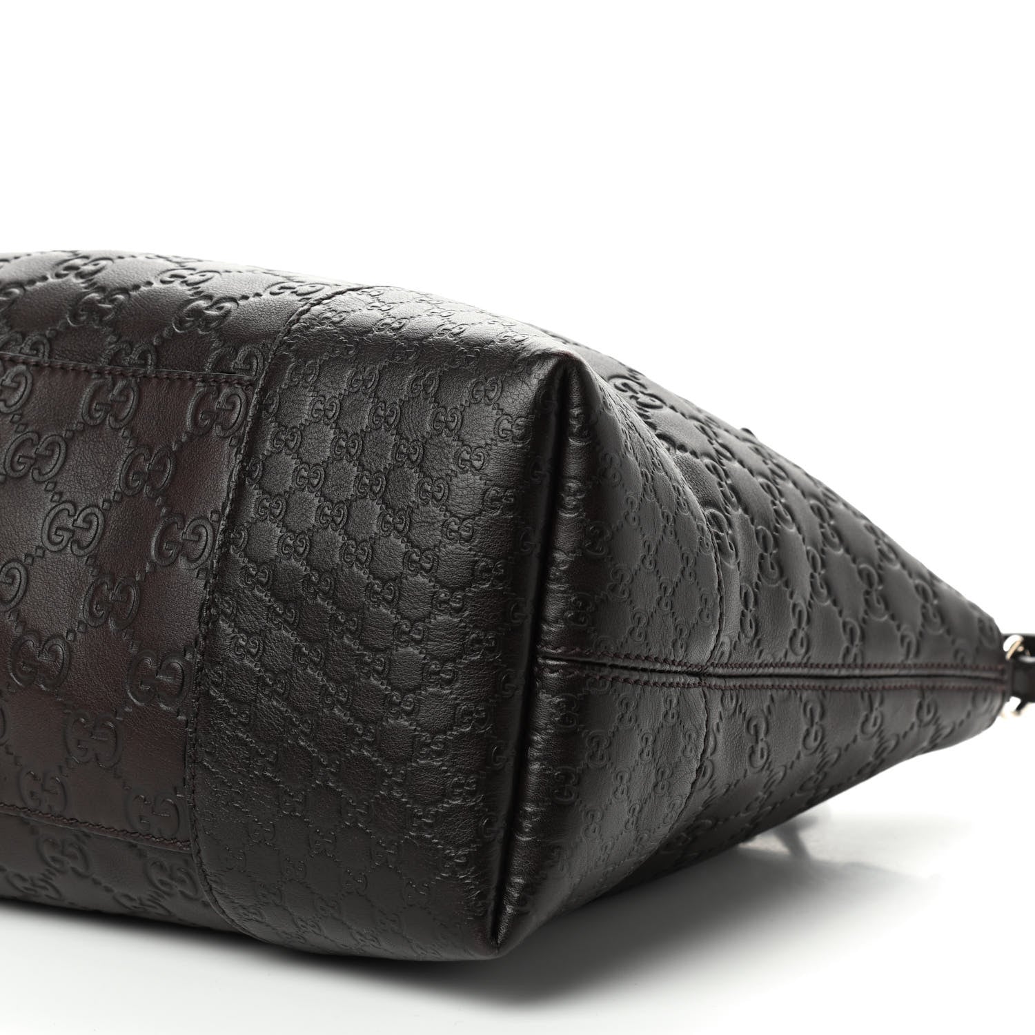 Gucci Guccissima Medium Bree Foldover Tote Chocolate 7 of 9