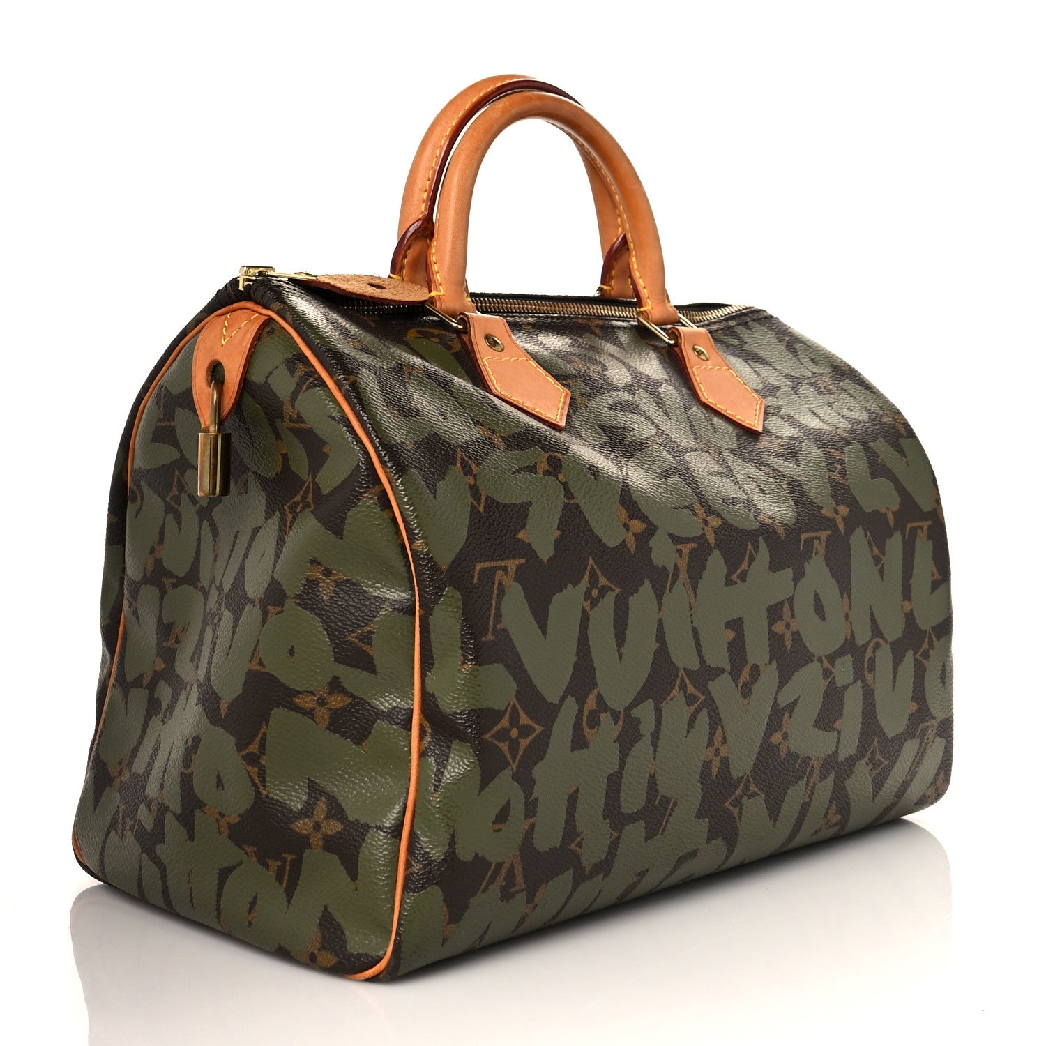Louis Vuitton Monogram Graffiti Speedy 30 Kaki 3 of 16