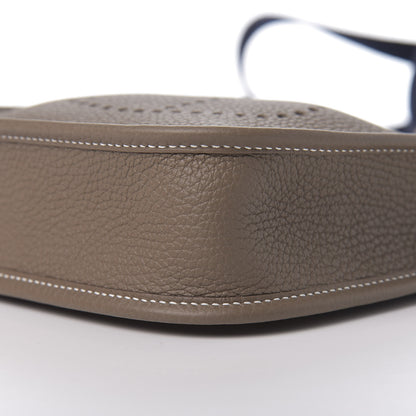 Hermes Taurillon Clemence Amazone Evelyne TPM Etoupe Bleu Indigo 9 of 11