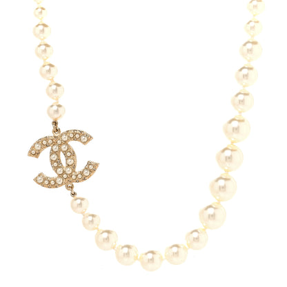 Chanel Pearl CC 100th Anniversary Necklace Light Gold 2 of 5