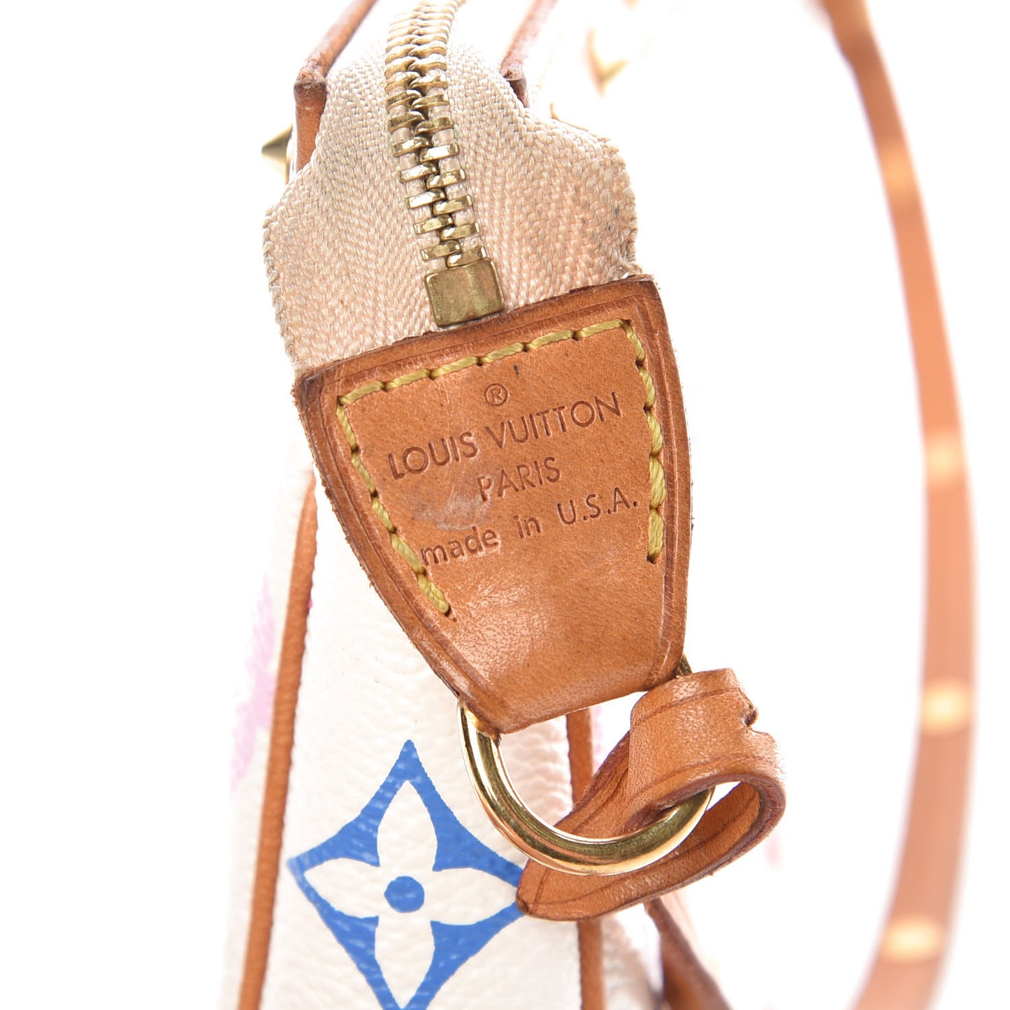 Monogram Multicolor Pochette Accessories White