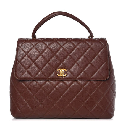 Chanel Caviar Quilted Jumbo Kelly Flap Brown 1 of 17
