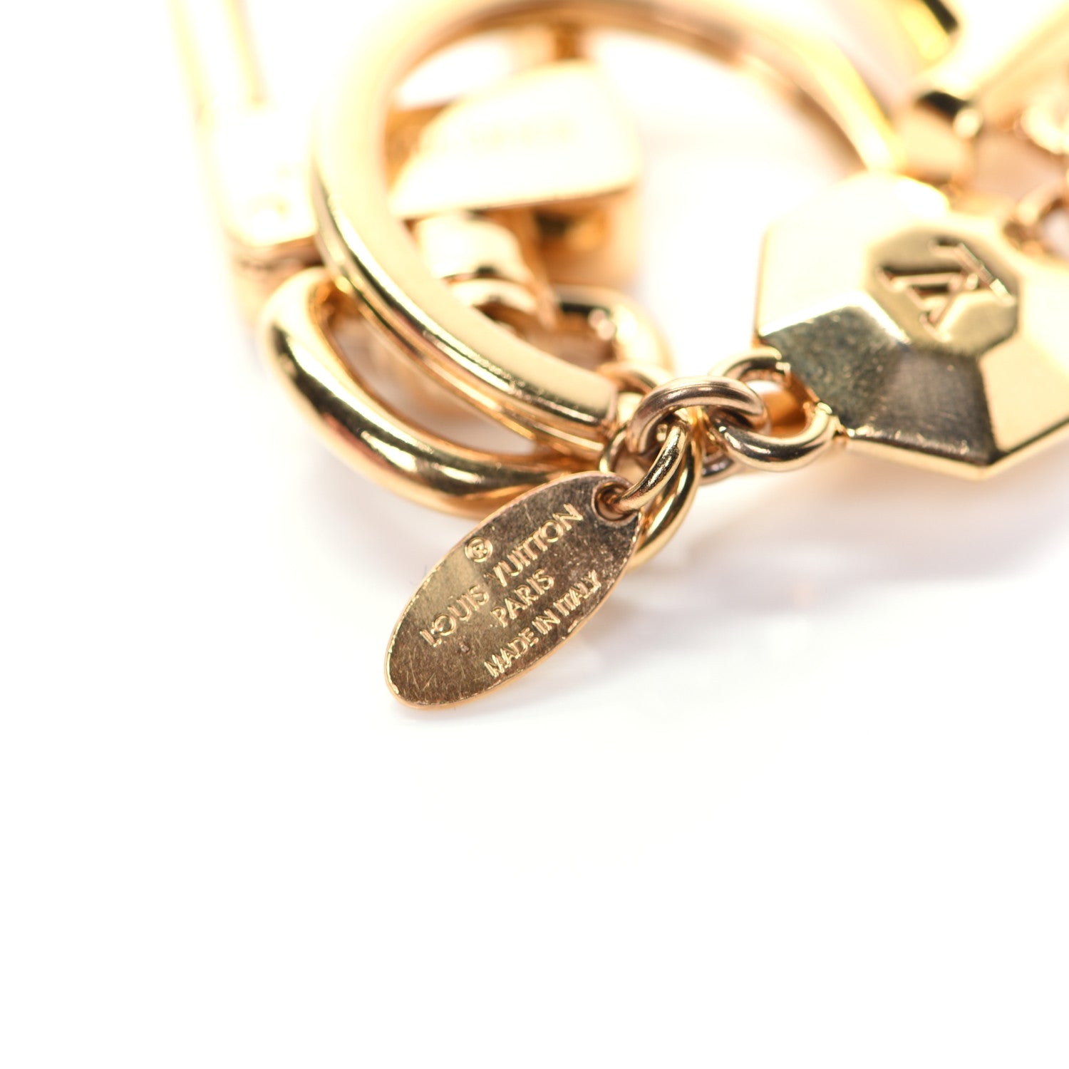 Louis Vuitton LV Facettes Bag Charm Key Holder Gold 3 of 4