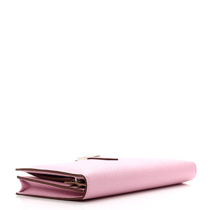 Hermes Epsom Bearn Gusset Wallet Rose Sakura 4 of 7