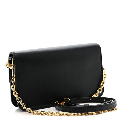 Louis Vuitton Calfskin LV Bloom Wallet On Chain Black 3 of 9