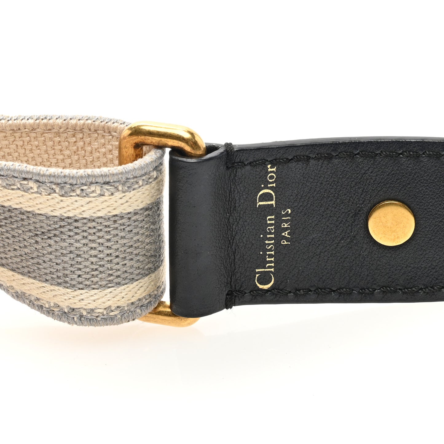 Canvas Embroidered Shoulder Strap Grey