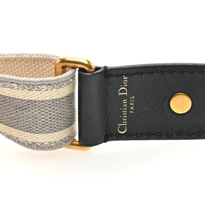 Christian Dior Canvas Embroidered Shoulder Strap Grey 3 of 4
