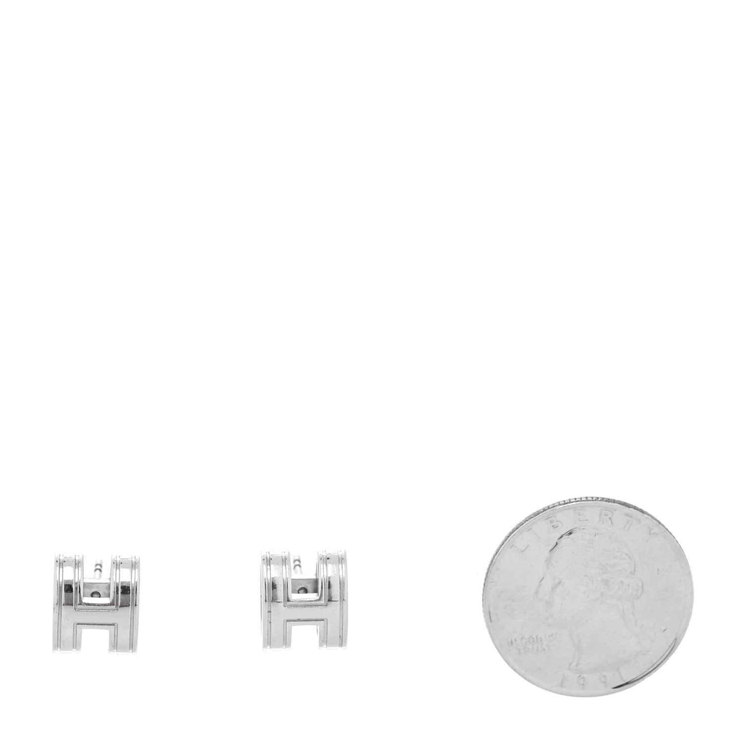 Hermes Palladium Pop H Earrings 2 of 4