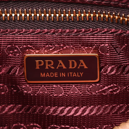 Prada Tessuto Nylon Saffiano Mini Re-Edition 2005 Bag Bordeaux 6 of 9