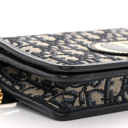 Christian Dior Oblique 30 Montaigne 2-In-1 Pouch Blue 9 of 12