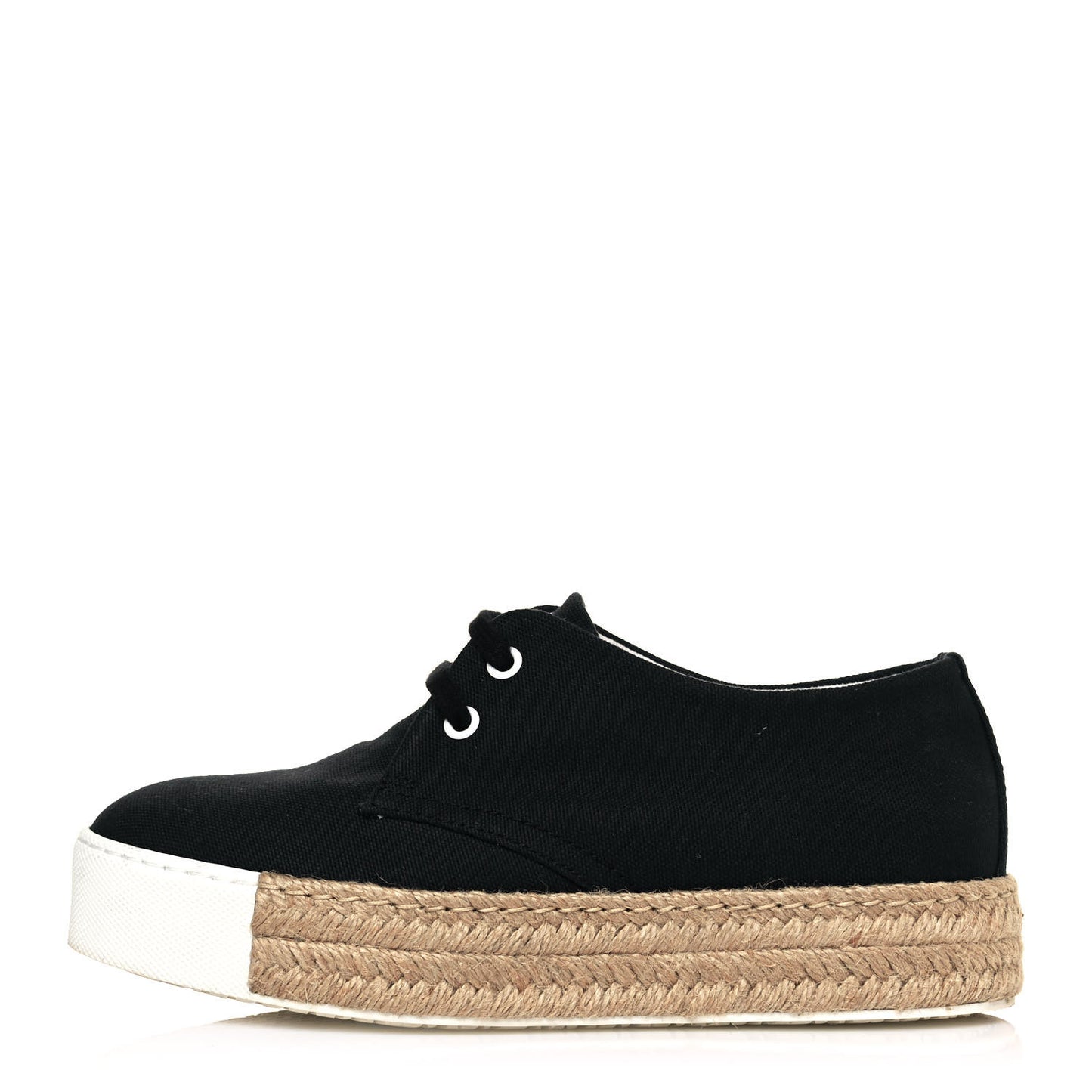Cotton Canvas Womens Rosa Espadrille Sneakers 36 Black
