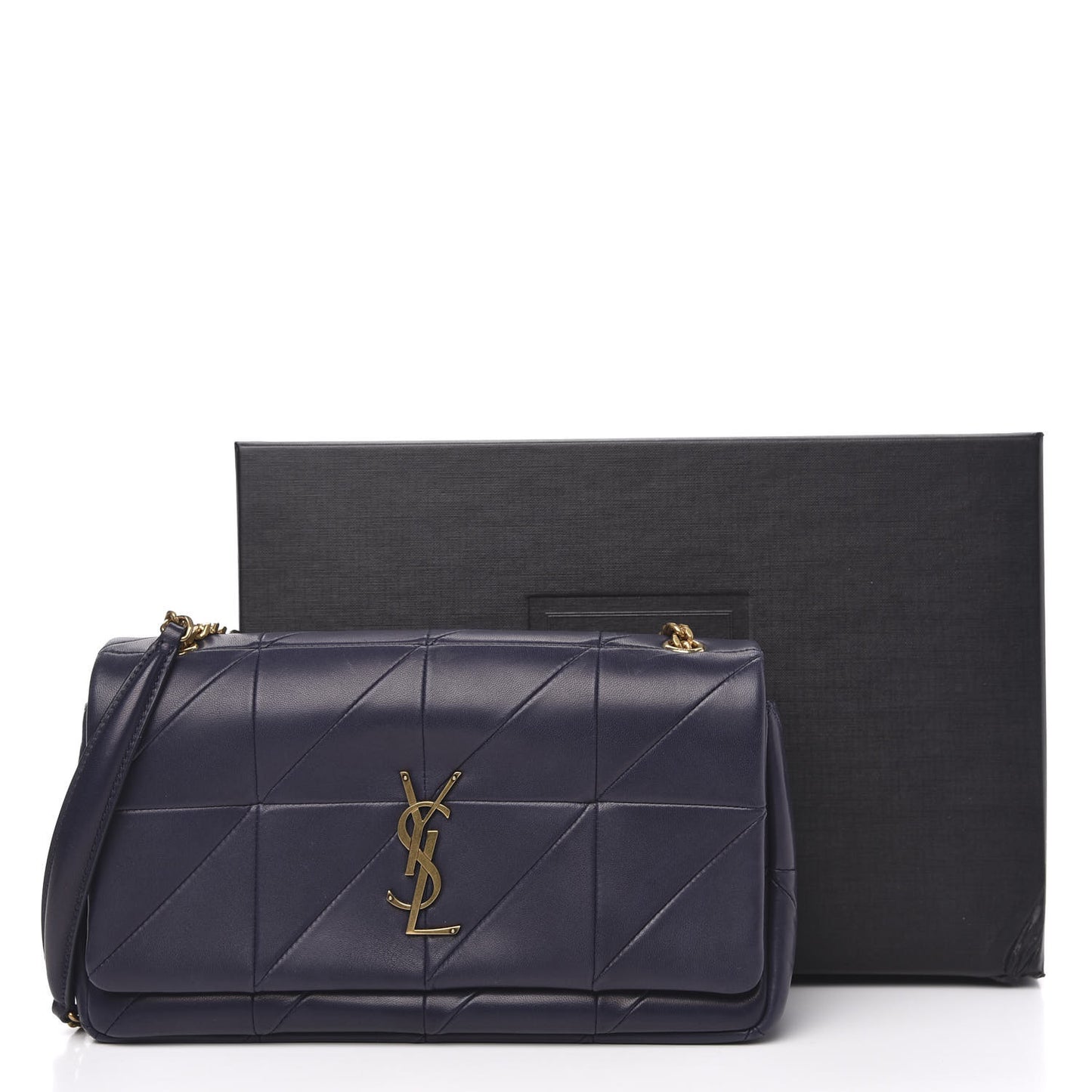 Lambskin Patchwork Monogram Medium Jamie Dark Notte