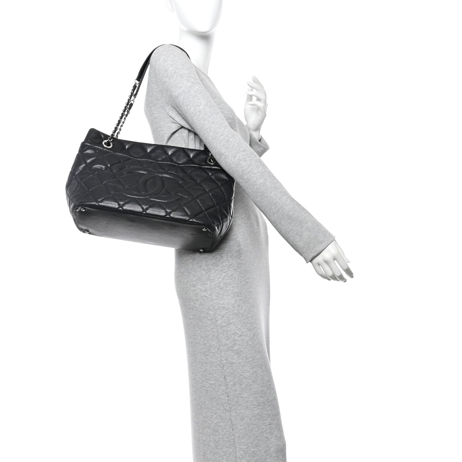 Chanel Caviar Quilted Timeless CC Soft Tote Black 2 of 9