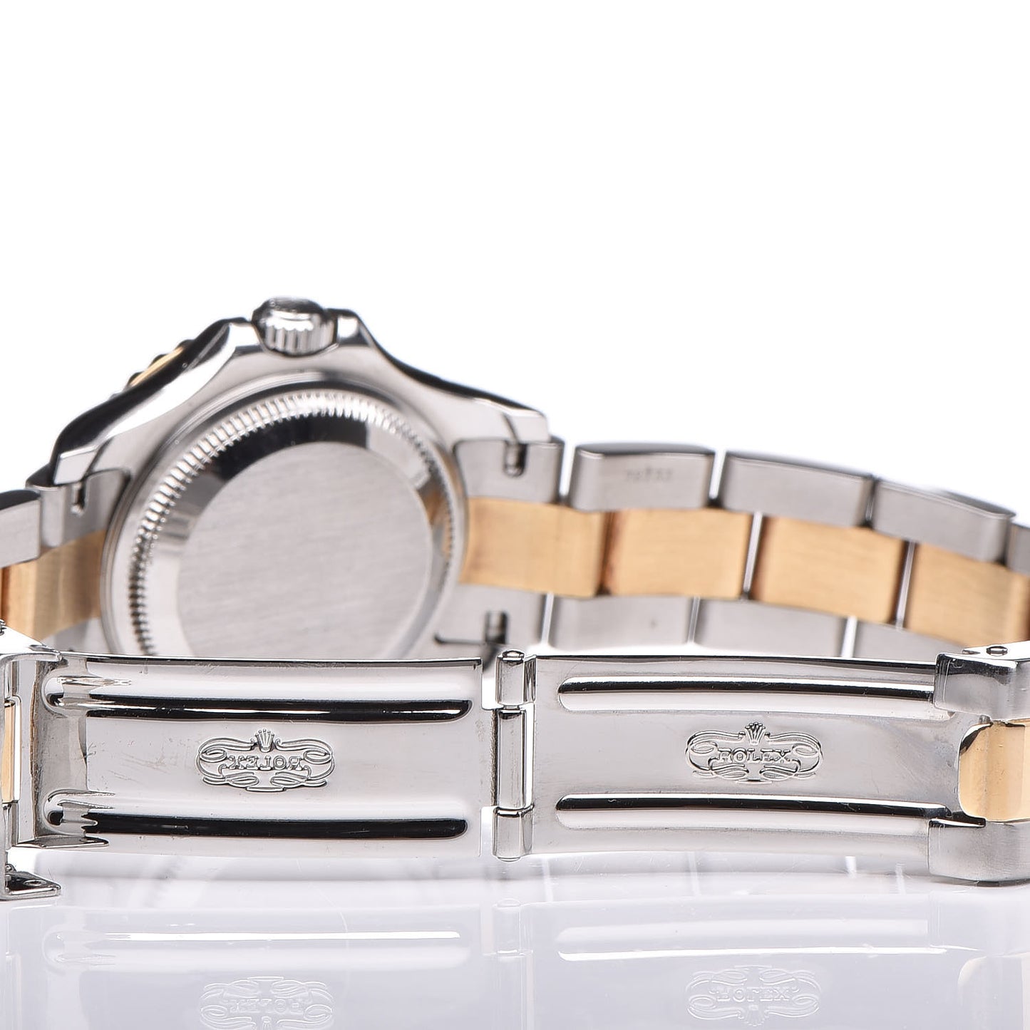 Stainless Steel 18K Yellow Gold 29mm Oyster Perpetual Date Yacht-Master Watch Champagne 169623