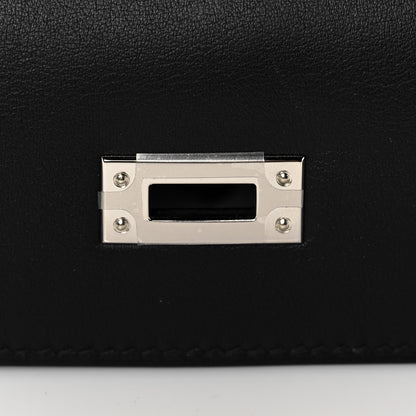 Hermes Swift Kelly Pochette Clutch Black 26 of 29