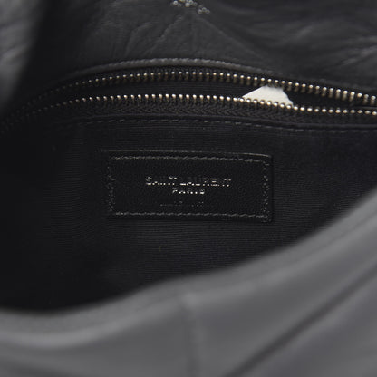 Saint Laurent Lambskin Quilted Toy Loulou Puffer Monogram Chain Satchel Storm 6 of 9