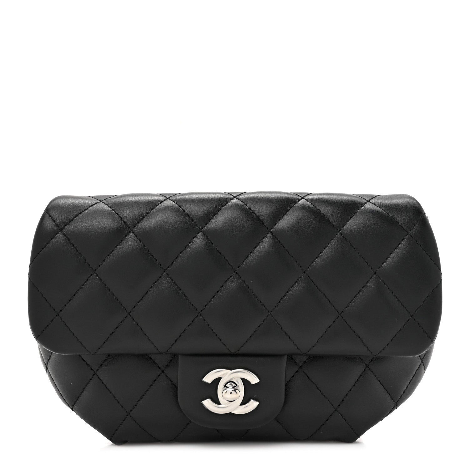 Chanel Calfskin Quilted CC Uniform Flap Belt Bag Black 1 of 10