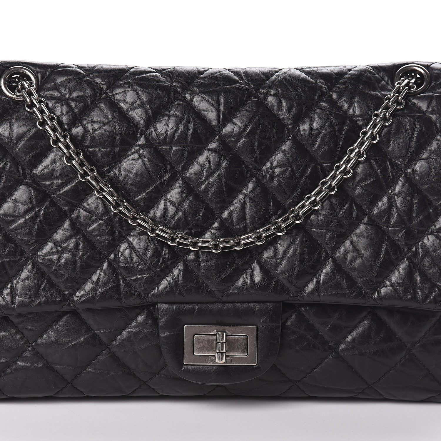 Chanel Aged Calfskin Quilted 2.55 Reissue 227 Flap Black 8 of 10