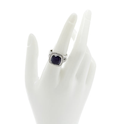 David Yurman Sterling Silver Diamond Black Orchid 11mm Albion Ring 55 7.25 2 of 4