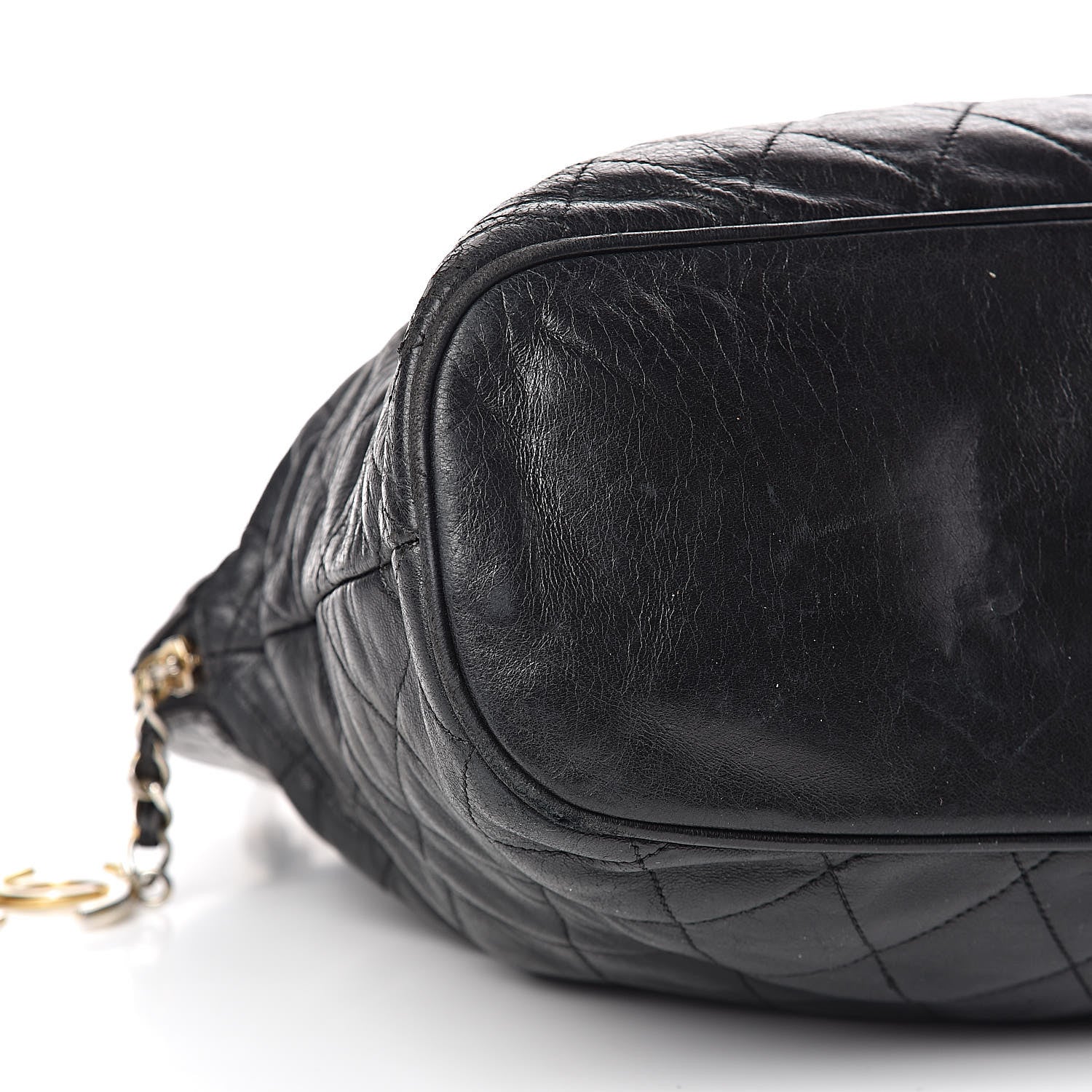 Chanel Calfskin Quilted Shoulder Bag Black 8 of 10