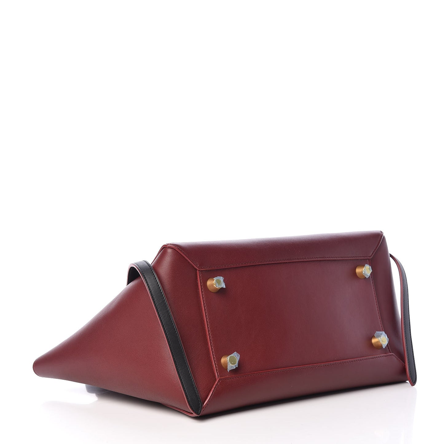 Smooth Calfskin Bi-Color Mini Belt Bag Burgundy Black