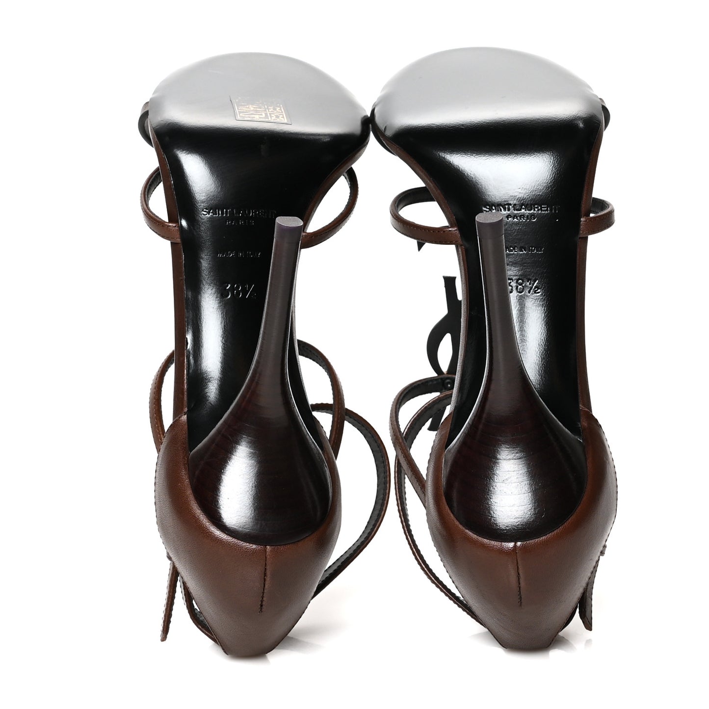 Calfskin Cassandra 100 Sandals 38.5 Brown Gold