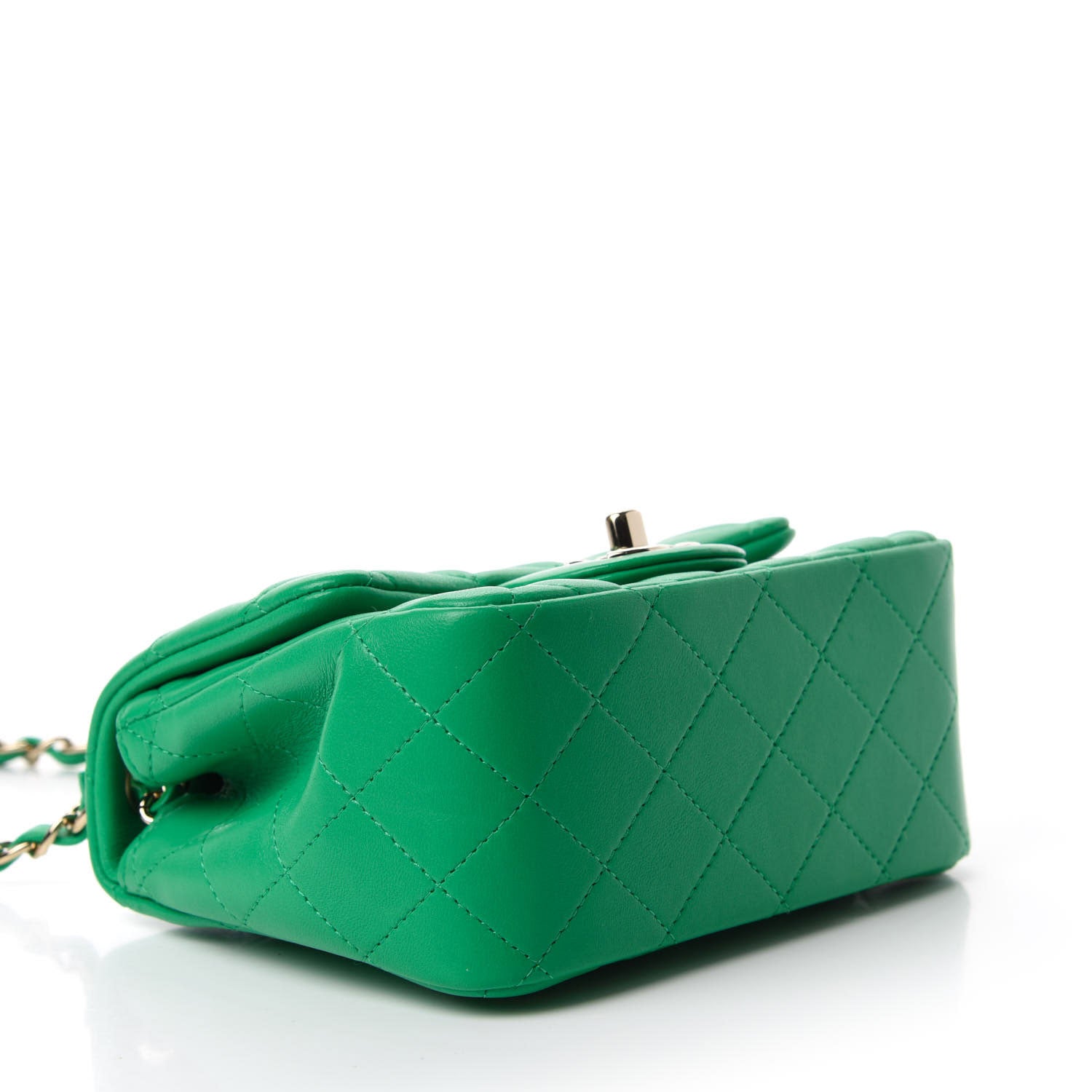 Chanel Lambskin Quilted Mini Square Flap Green 4 of 11