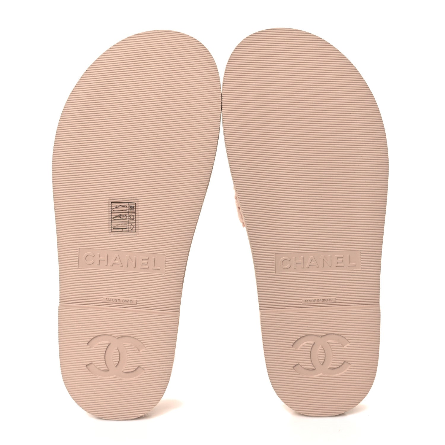 Chanel Fabric Pearl Cork CC Slip On Sandals 37 Pink 5 of 9