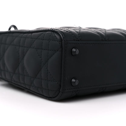 Christian Dior Ultra Matte Calfskin Cannage Mini Lady Dior Black 7 of 9