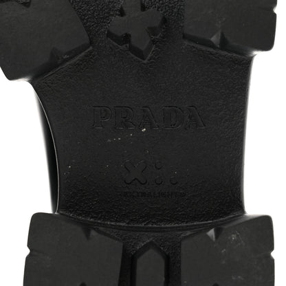 Prada Spazzolato Rois Womens Monolith Chelsea 55mm Ankle Boots 39 Black 7 of 12