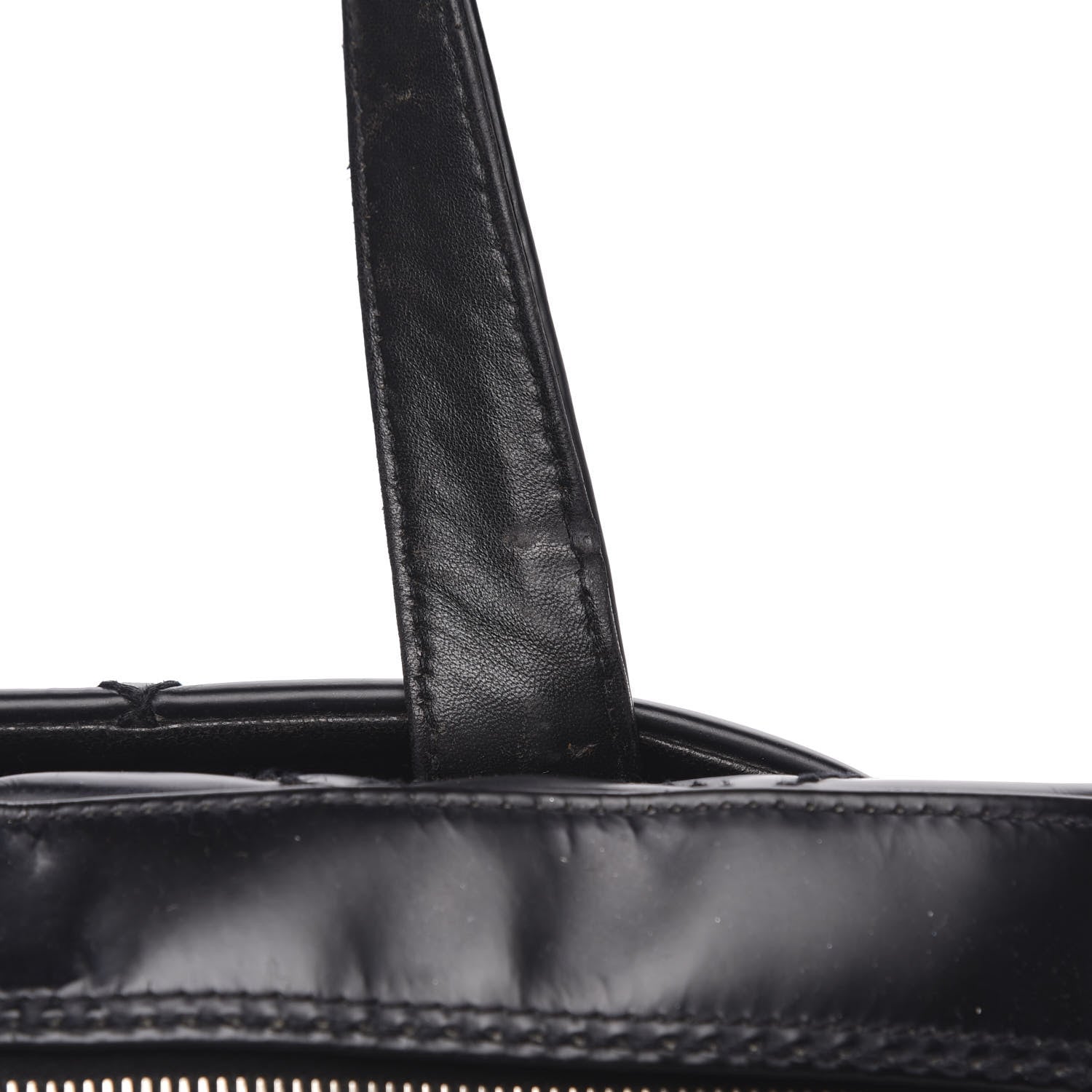 Chanel Calfskin Stitch Surpique Bowler Black 14 of 16