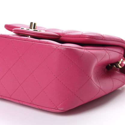 Chanel Lambskin Quilted Mini Square Flap Fuchsia 7 of 14