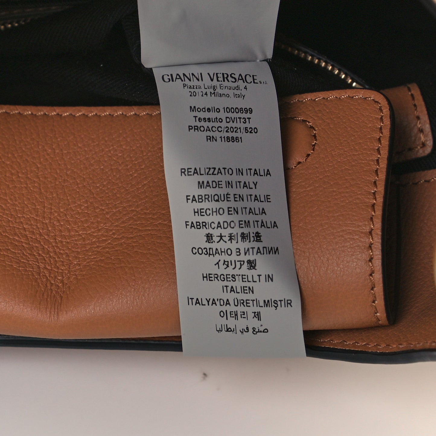 Calfskin La Medusa Medium Hobo Crossbody Brown