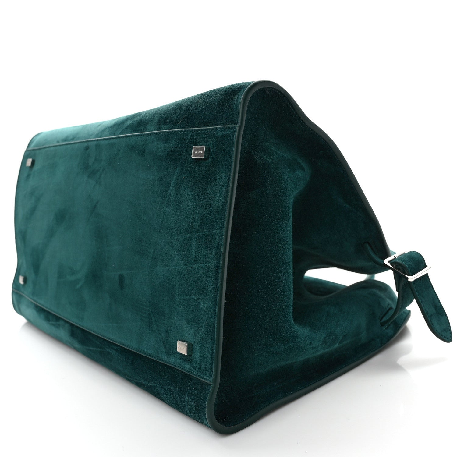 The Row Suede Soft Margaux 15 Teal Green 8 of 11