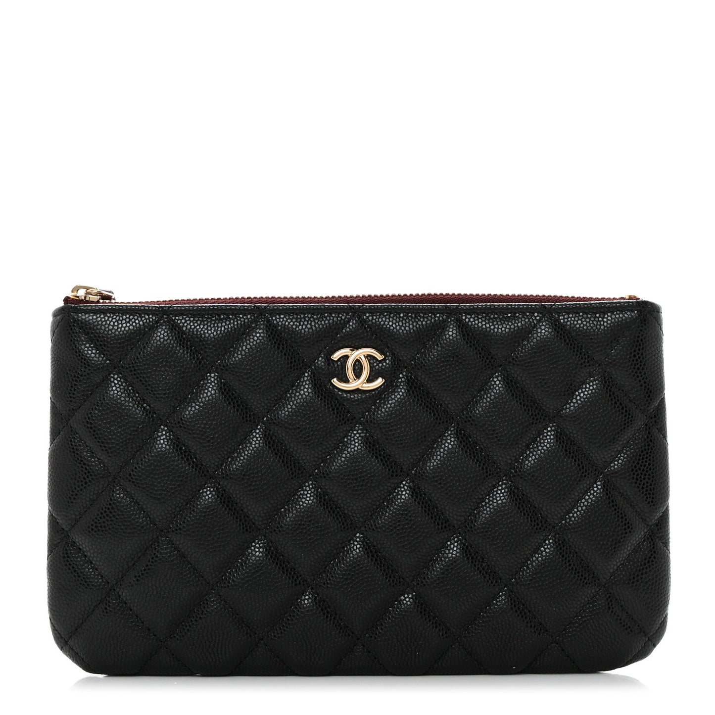Caviar Quilted Small Pouch Black