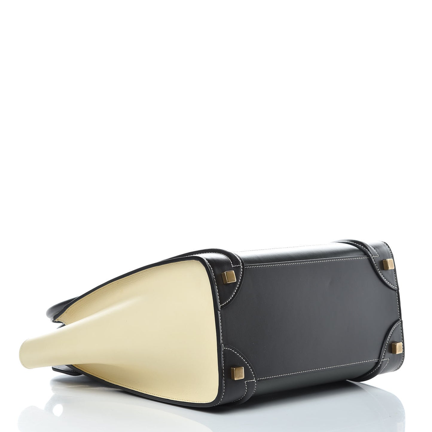 Smooth Calfskin Tri-Color Micro Luggage Light Emerald
