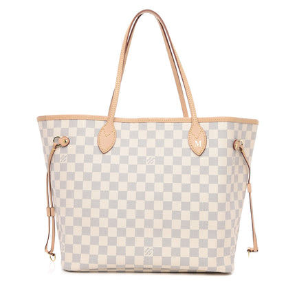 Louis Vuitton Damier Azur Neo Neverfull MM Rose Ballerine 1 of 13