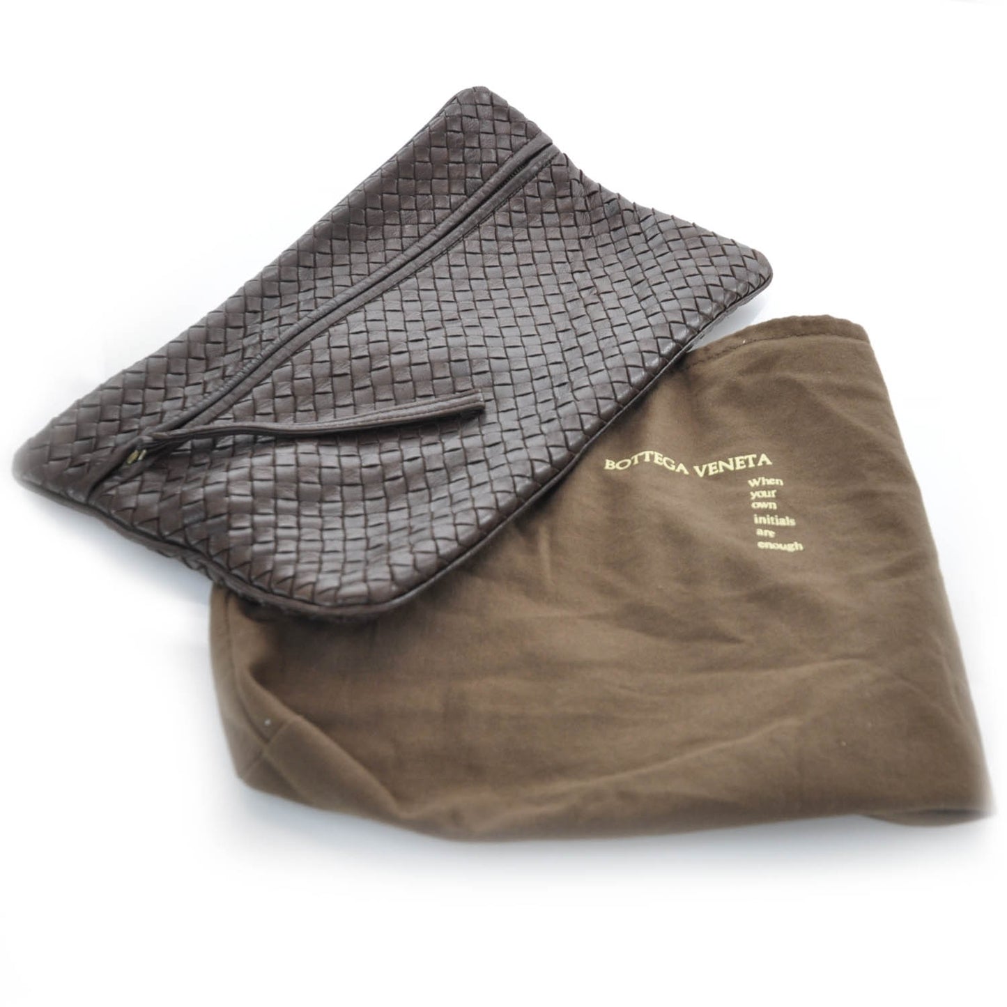 Vintage Woven Oversized Clutch Ebano