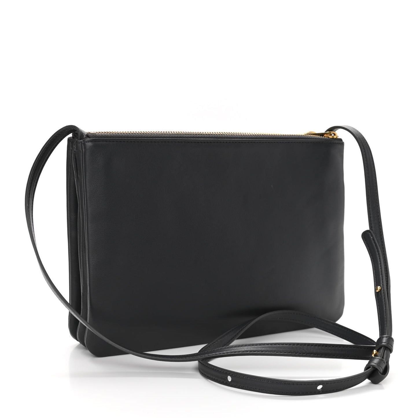 Lambskin Small Trio Crossbody Bag Medium Grey