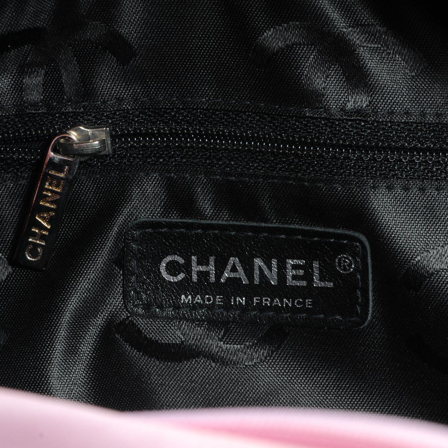 Calfskin Quilted Large Cambon Bowler Pink Black