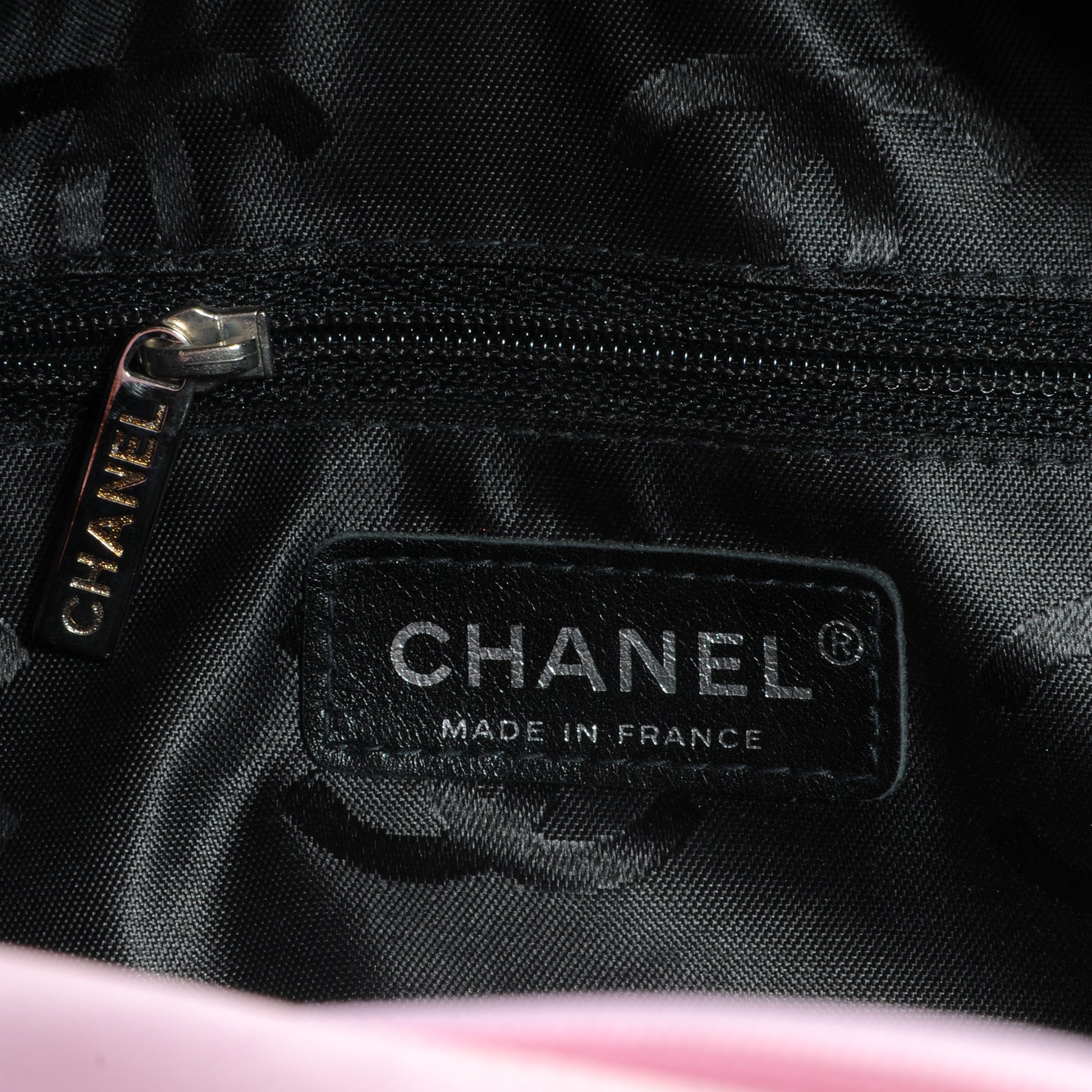 Chanel Calfskin Quilted Large Cambon Bowler Pink Black 6 of 7