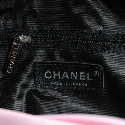 Chanel Calfskin Quilted Large Cambon Bowler Pink Black 6 of 7