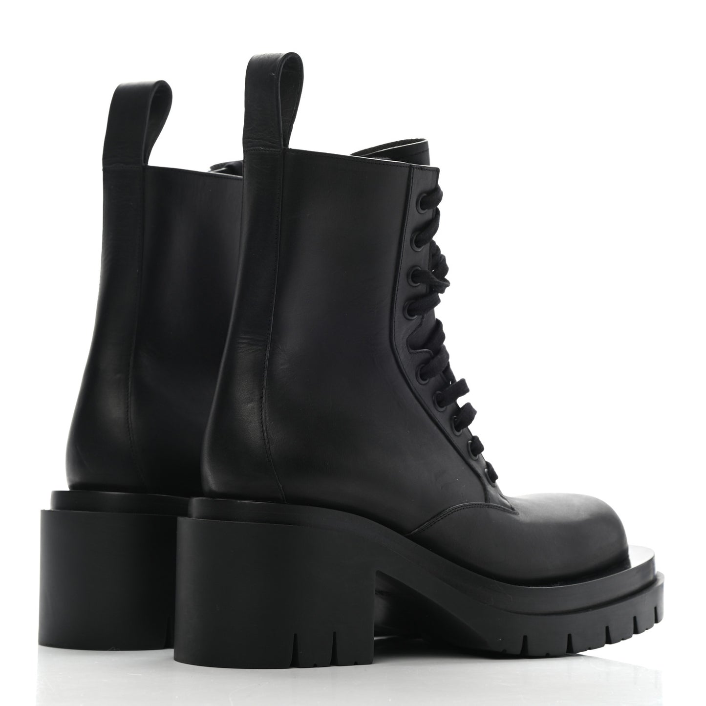 Calfskin The Lug Lace Up 30/70mm Ankle Boots 36 Black