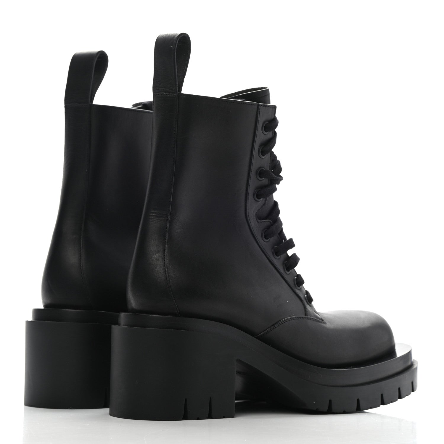Bottega Veneta Calfskin The Lug Lace Up 30/70mm Ankle Boots 36 Black 4 of 8