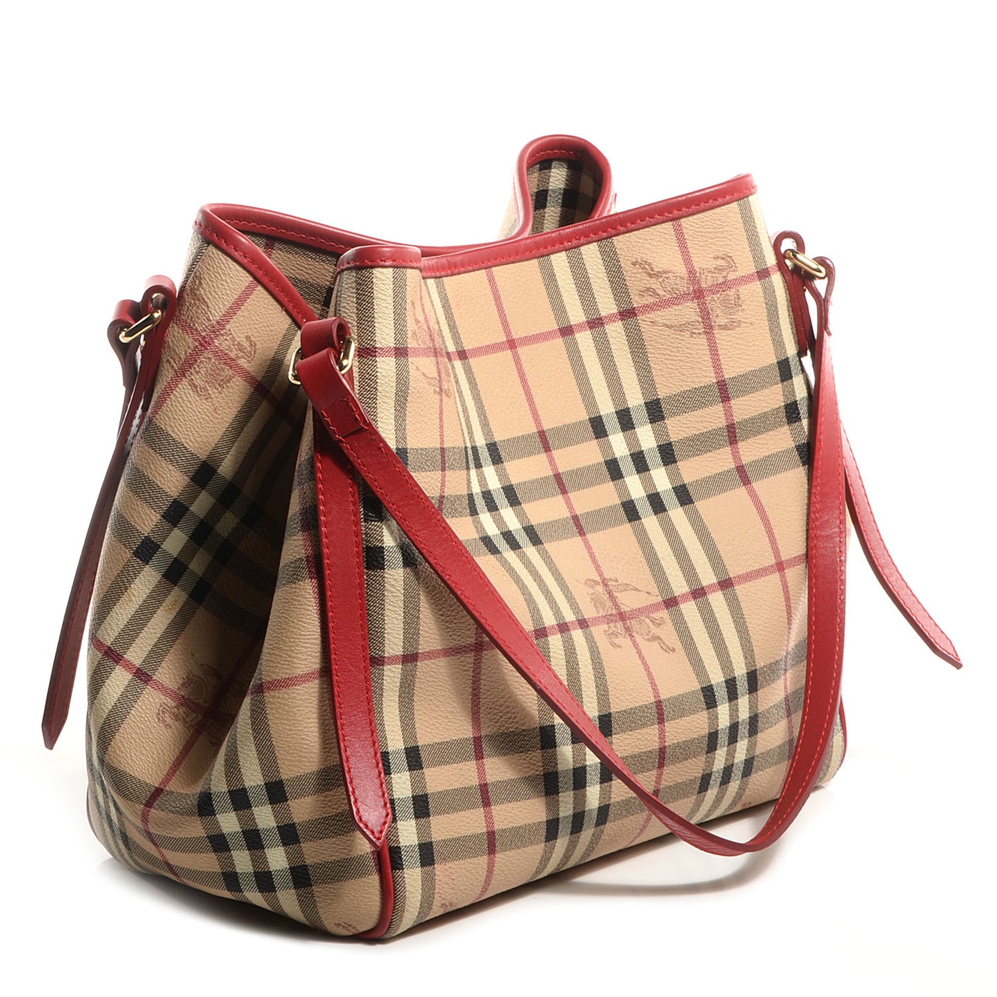 Haymarket Check Small Canterbury Tote Coral Red
